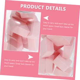 Housoutil 12pcs Diamond Shape Exfoliating Makeup Sponge for Facial Cleansing Soft Compress Face Washing Tool for Dry Skin and Travel Random Colors