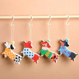 Reallnaive 8 Pcs Christmas Sponges Dish Sponges, Cute Kitchen Scrub Sponge, Dual-Sided Dishwashing Sponge Reusable Cleaning for Kitchen Dishes Furniture(Dog)