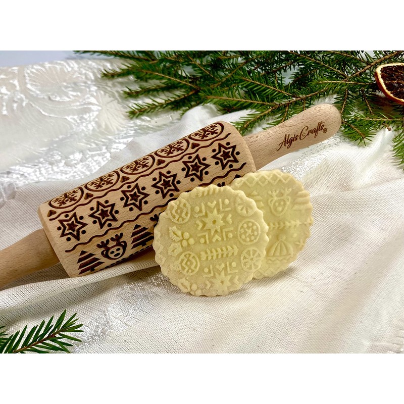 Christmas Fun Set of 3 Children's Rolling Pins for Homemade