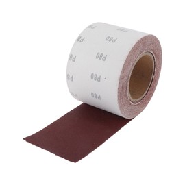 Hihaha P80 Long Board Sanding Paper 393.70"x3.94" Red Sanding Roll Back Velvet 1 Pc