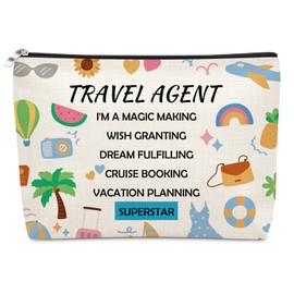 Travel Makeup Bag Travel Lover Gift for Grandma Mom Aunt Friend Cruise Vacation Gifts for Bestie Sister Daughter Cosmetic Bag with Zipper Cruise Booking Traveling Gift Christmas Birthday Gifts
