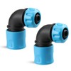 2 Pcs 1/2"(12.5mm) Garden Hose Elbow Quick Connector 90 Degree
