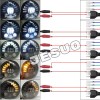 JESUO PAIR 7" inch Round LED Headlights High/Low Beam For