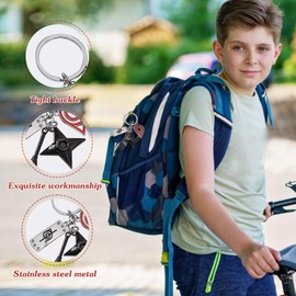 Key Fob Anime Naru 2 Pieces Cartoon Keychain Children Swords Cloud Design Key Ring Pop Figures Metal Men Women Small Students Boys Gift Accessories for Anime Fans, red