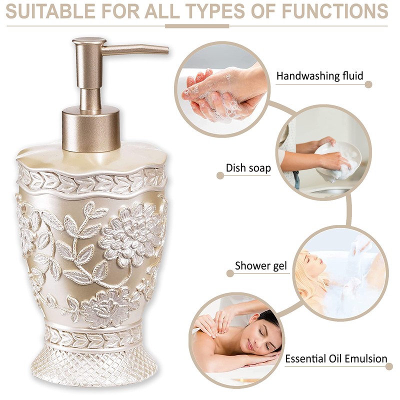 Popular Bath Lotion Pump Rose Vine, Beige