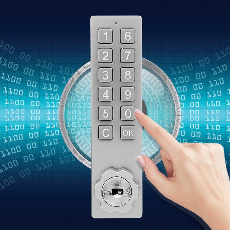 Keypad Cabinet Lock Password Key Unlocking Zinc Alloy Security With