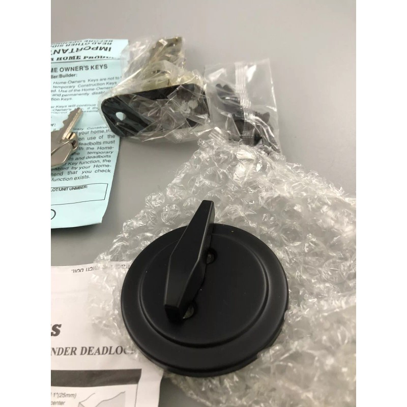 Better Home Single Cylinder Deadbolt Door Lock Black New In