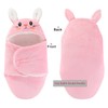 Winmany Baby Hooded Fleece Swaddle Blanket Newborn Fannel Cartoon Receiving