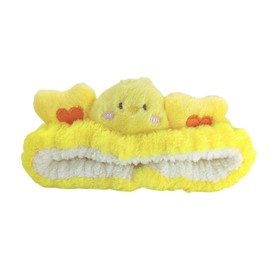 Eluckya Kawaii Spa Headband - Cute Duck Towel Headband for Women's Skin Care, Makeup & Wash - Soft Microfiber Coral Fleece (Yellow, Duck)