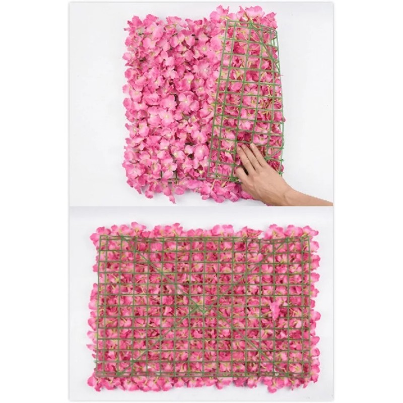 Liven_Decor 5 Muro Flores Artificiales Panel Decoración Pared 60x40 Cms