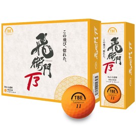 TOBIEMON Golf Balls Tobiemon 3 Pieces Fluorescent Matte Color 1 Dozen (12 Pieces) Orange T-3BM-O