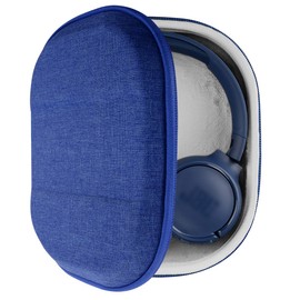 Geekria Shield Headphones Case Compatible withJBL Tune 660BTNC, Tune 700BT, Tune 510BT, Tune 570BT, Live 460NC Case, Replacement Hard Shell Travel Carrying Bag with Cable Storage (Blue)