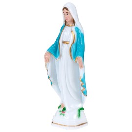 VALICLUD Virgin Mary Statue Glow in The Dark Our Lady of Grace Statue Luminous Catholic Religious Figures for Mothers Day Decorations