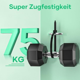 NEEKFOX Pack of 100 Cable Ties, Black, 300 mm x 7.6 mm, UV-Resistant, 75 kg Tensile Strength, Ultra Strong Cable Ties for Cable Management, Gardening, Living, Workshops