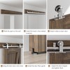CCJH 6 FT Stainless Steel Sliding Door Hardware Kit, Top