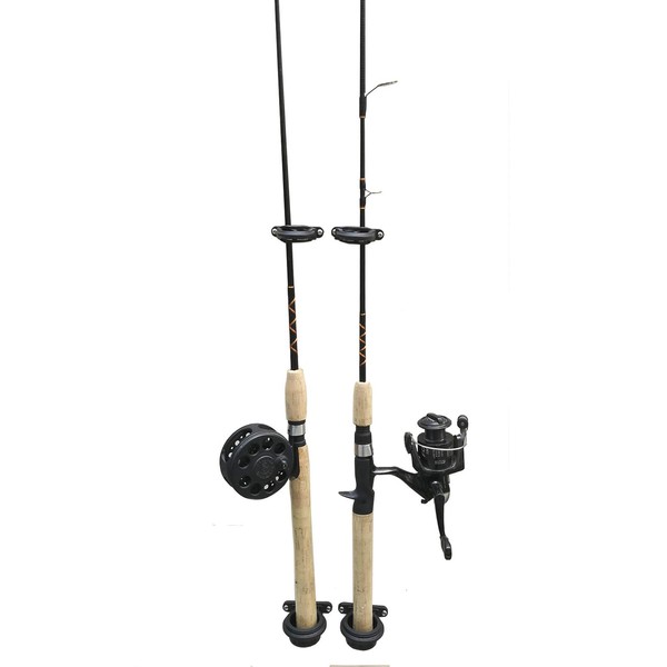 Brocraft (Set of 2) Fishing Wall Rod Holders/Fishing Rod Storage -Black