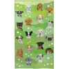 Cosmo 91198 Noren 18 Dogs, Green and Flowers, Approx. 33.5