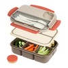Restaurantware Bento Tek 43.9 Ounce Bento Boxes, 10 Reusable Lunch