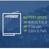 Wasabi Power HERO12, HERO11, HERO10, HERO9 Battery (4-Pack) Compatible with