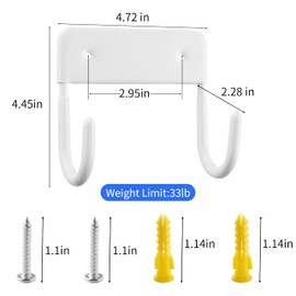 COKUMA Ironing Board Holder, Sturdy and Space-Saving Ironing Board Hanger Wall Mount Suit for Most Iron Board and Step Ladder in Laundry Room, Garage and Storage Room