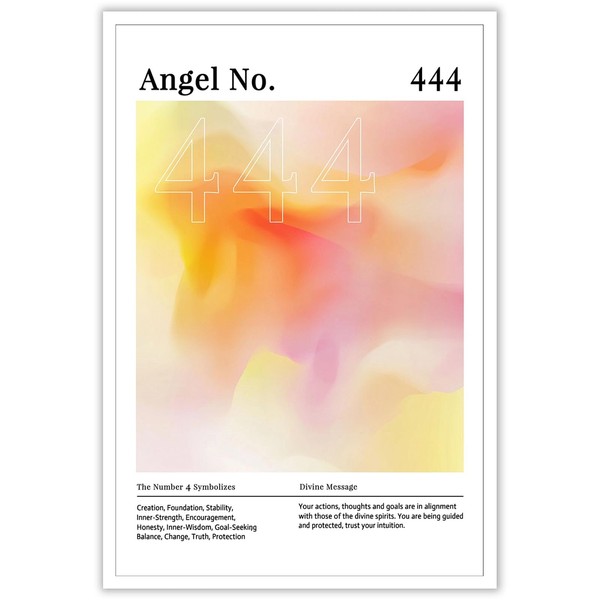 Angel Numbers Poster Print Set Aura Poster Print Spiritual Wall