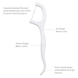 300 Count Dental Flossers Each Individually Wrapped, Floss Singles Bag, Travel Hotel Restaurant Office Car Dental Floss, Floss Picks Oral Care Teeth Clean Flat Wire