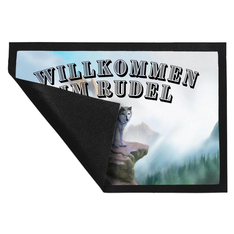 speecheese Wolf Door Mat XL 40 x 60 cm –