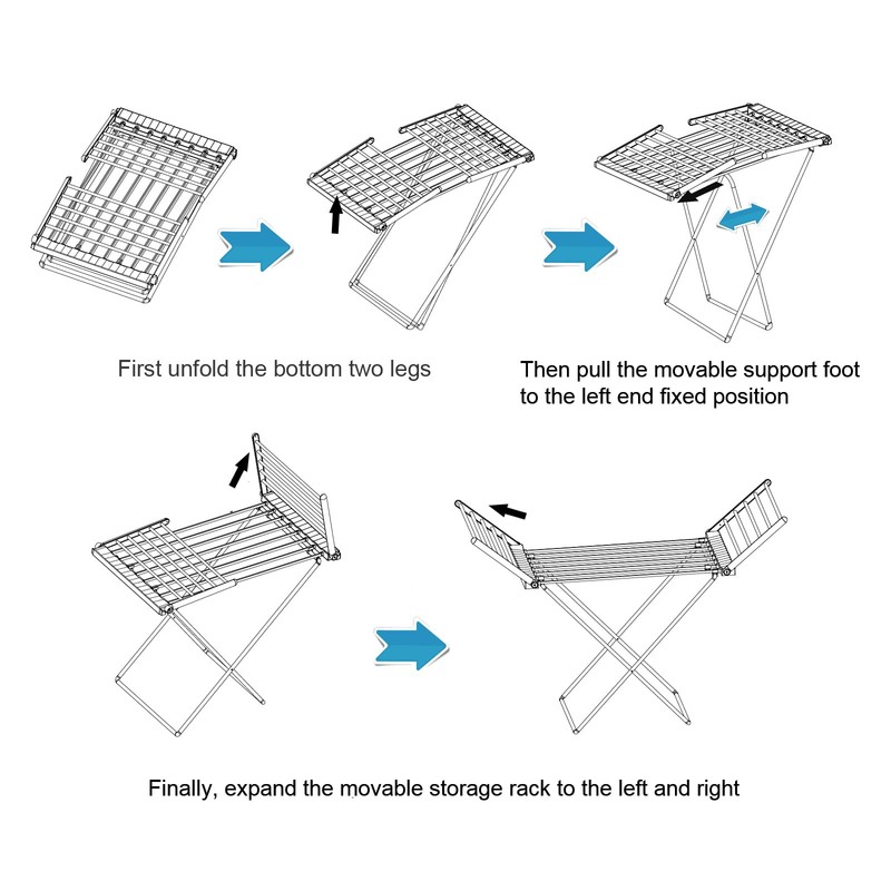 yariwiz (1 Pack) Heated Clothes Drying Rack, Folding Electric Clothes