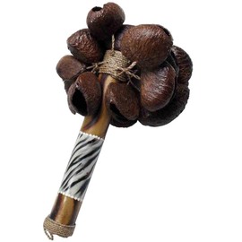 Stoneage Arts Inc 7.5" Brown Hand-Carved Bamboo Maracas