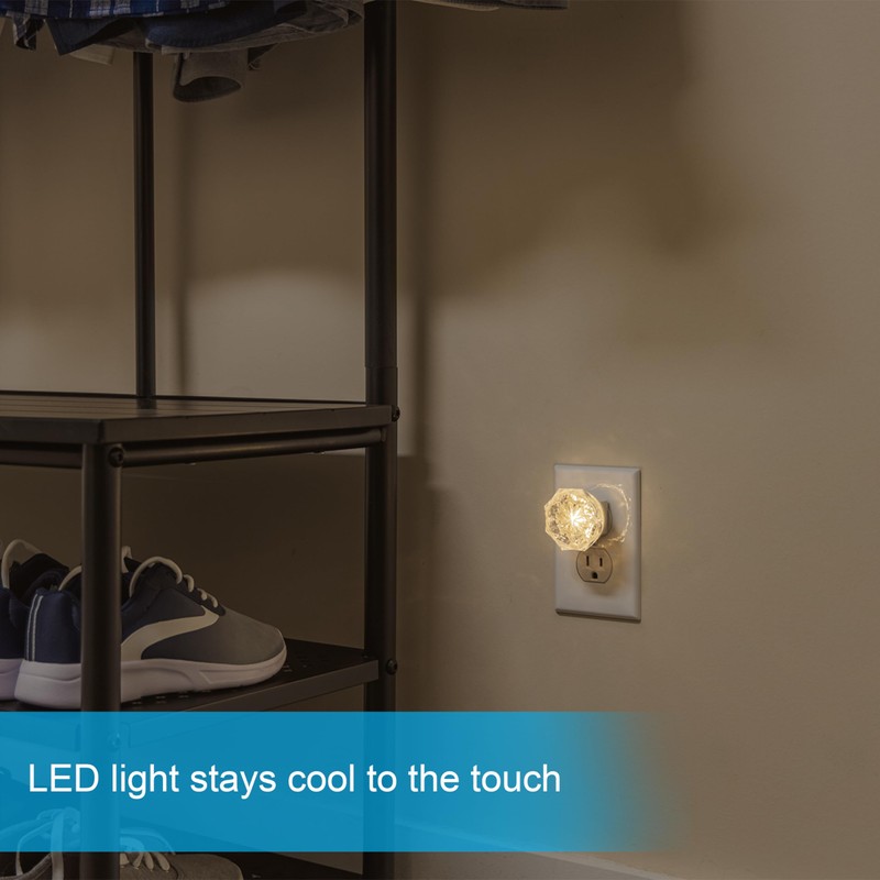 GE Jewel LED Night Light, Plug-in, Always on, Warm White,