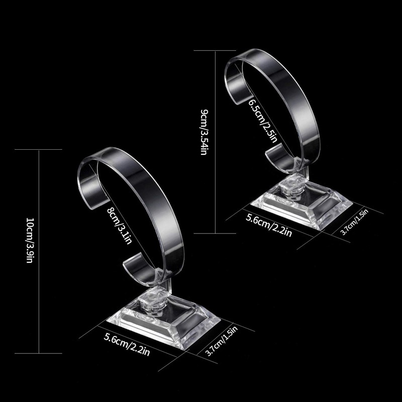 10 Pcs Watch Display Stand Holder, Transparent Bracelet Stand Holder,