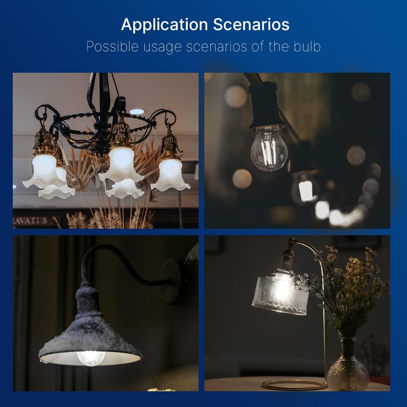 FLSNT A15 LED Edison Bulbs 60W Equivalent, Dimmable E26 LED