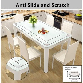 Clear Bumpers Pads Medium 18PCS 20.6mm Adhesive Round Rubber Bumper Pads for Glass Table Top Cutting Board Cabinet Drawer Picture Frame Laptop Sound Dampening