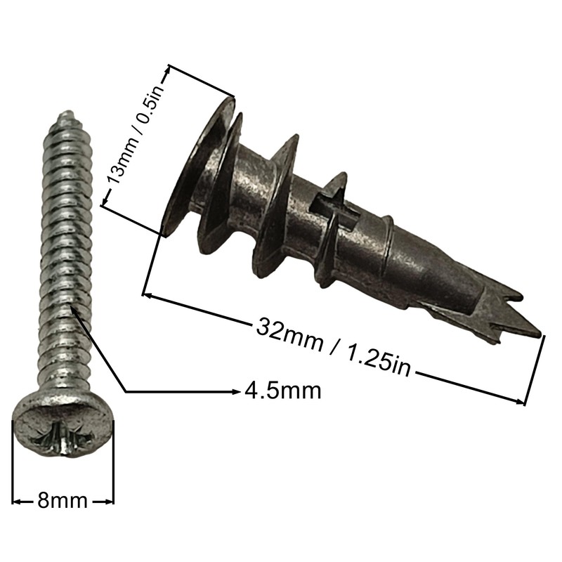 LLB Self Drilling Heavy Duty Metal Plasterboard Wall Fixings With