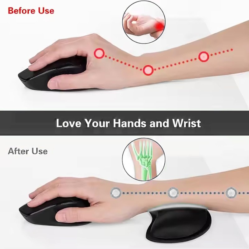 AOEVUIR 1 x Mouse Wrist Rest with Memory Foam Ergonomic