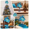 Soulchen Christmas Beach Tree Topper Metal Blue Sea Turtle Treetop