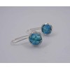 Bel Earrings Blue Quartz Silver Plated