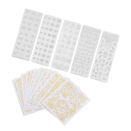 SAFIGLE 5pcs Nail Stamping Plates Floral Nail Art Stencils for Diy Manicure for Home Use Create Unique Designs with Ease