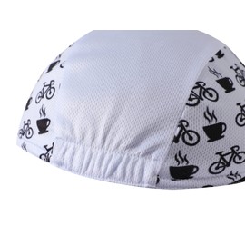 BikingBros Coffee White Cycling Cap Polyester Bike Helmet Liner Cycling Hat for Man and Women