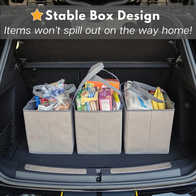 Reusable Grocery Bags (3 Pack) – Heavy Duty Reusable Shopping