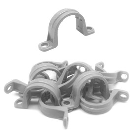 Alamic Plastic Clamps - PVC Pipe Straps, Conduit Strap for PVC Pipes and Cables - 3/4" - 12 Pack