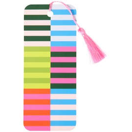 C.R. Gibson CBMP-25648 Bold Stripe Bookmark with Tassel, 2.5" W x 6" L, Multicolor