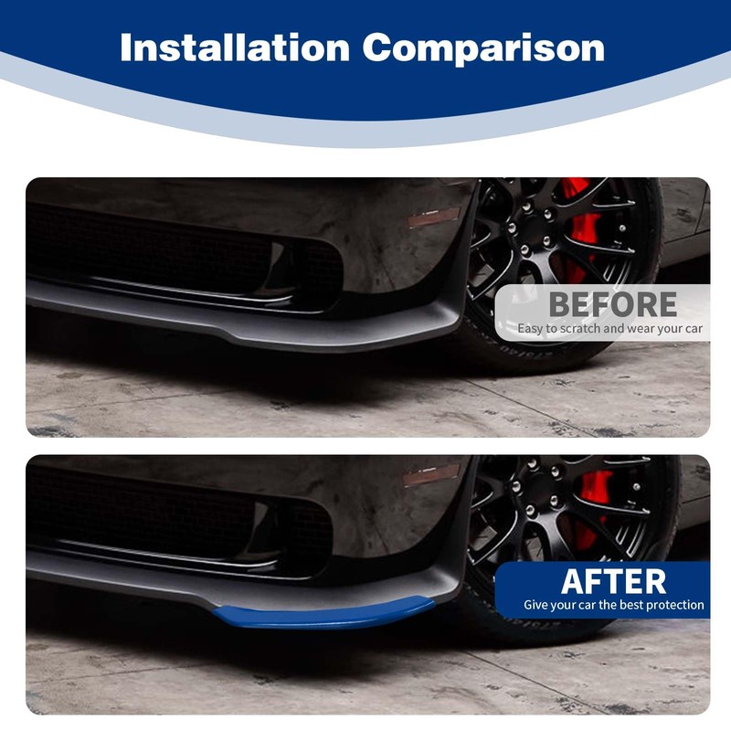 PDKLIN for Challenger Front Bumper Lip Splitter Protector Cover Trim