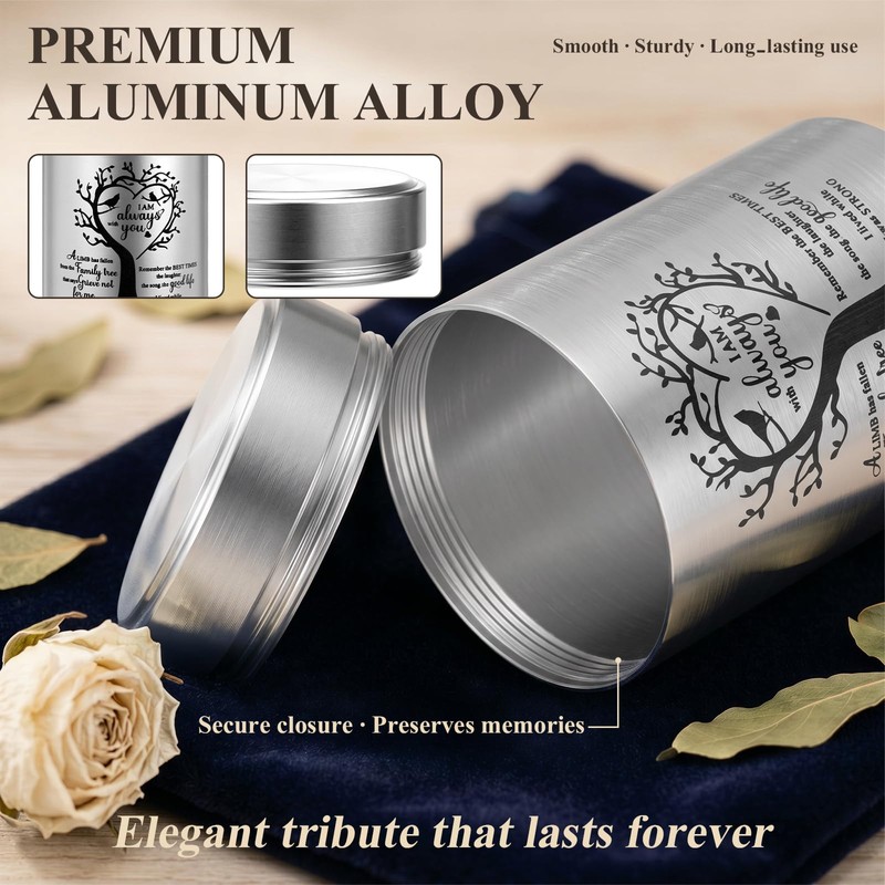 4 Pack Small Urns for Human Ashes Keepsake Tree of