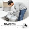 YQkangzhu 4 Pcs Toilet Seat Hinge Fixing, Quick Release Top