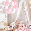 24pcs Latex Bow Balloons, 3 Styles Pink Bow Balloons Bow