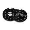 Gearider Black Dog Paw Car Coasters for Drinks Absorbent with