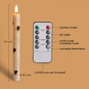 Girimax Birch Bark Flameless Taper Candles with Remote, Flickering Battery
