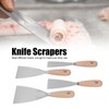 4 Pcs Putty Knife Scrapers Stainless Steel Spackle Knife Metal
