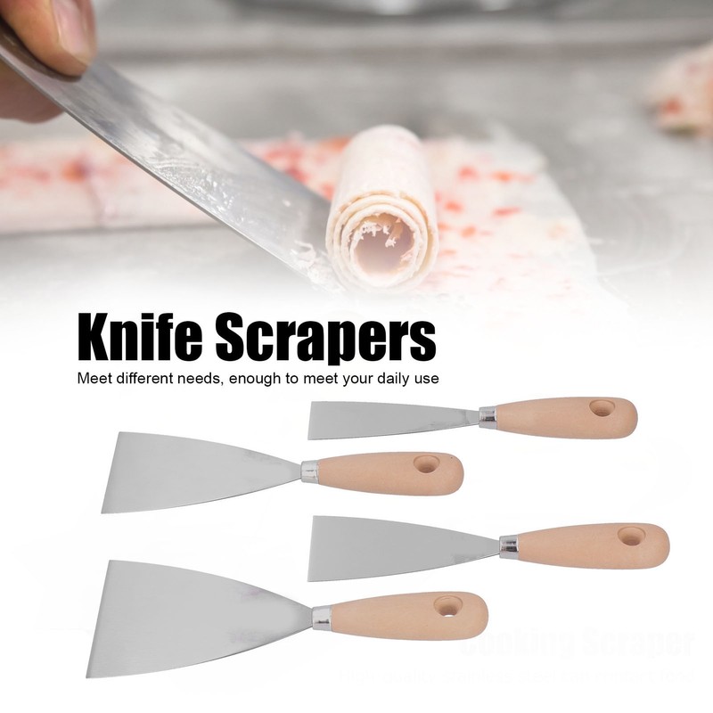 4 Pcs Putty Knife Scrapers Stainless Steel Spackle Knife Metal